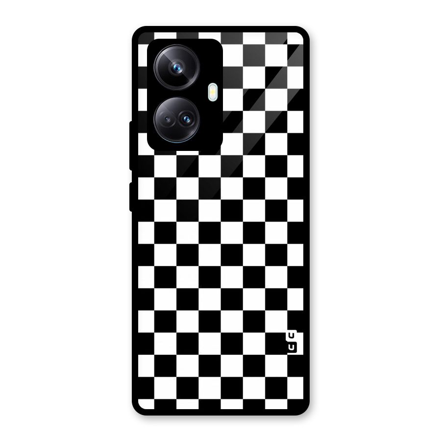 Checkerboard Glass Back Case for Realme 10 Pro Plus