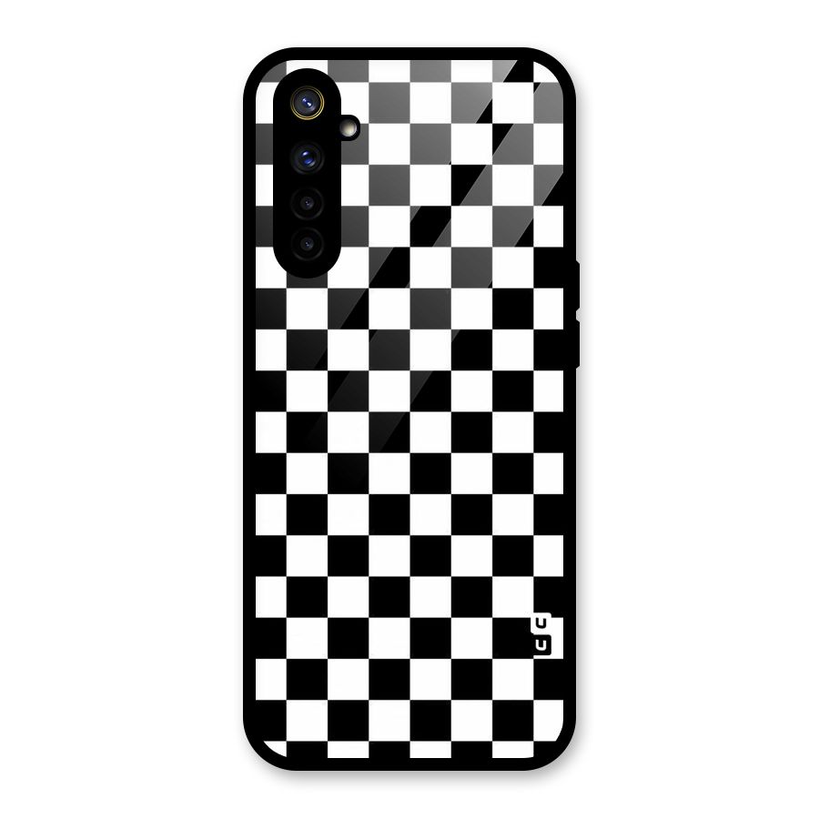 Checkerboard Glass Back Case for Realme 6