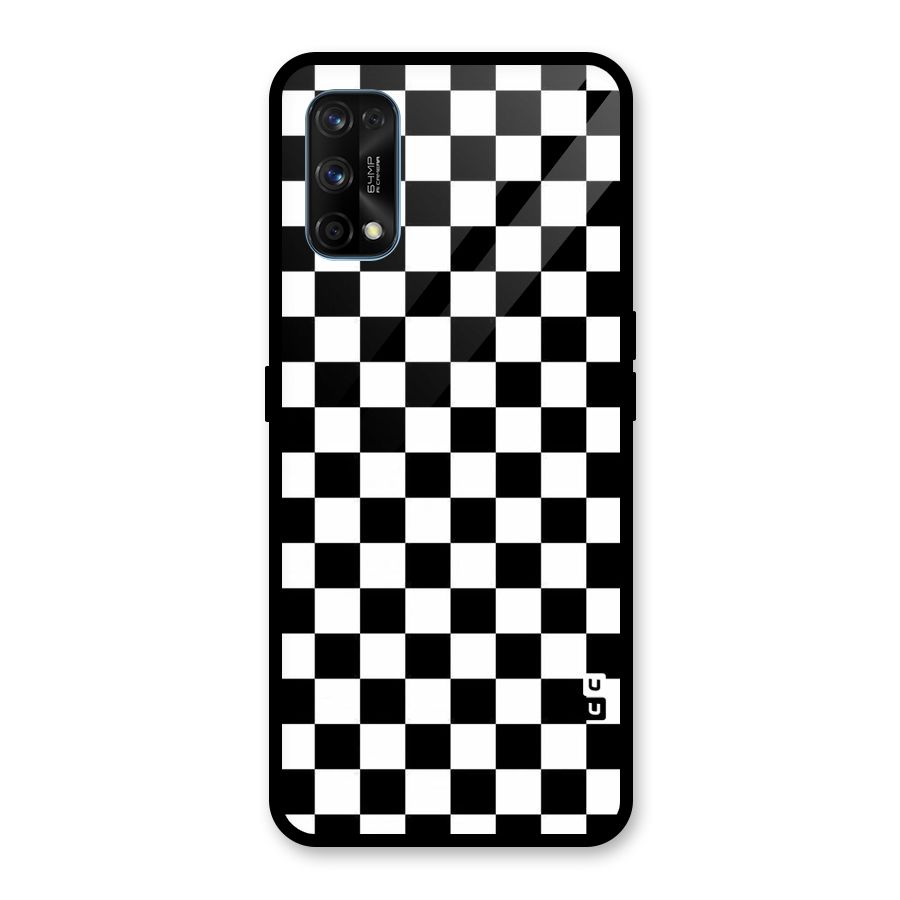 Checkerboard Glass Back Case for Realme 7 Pro