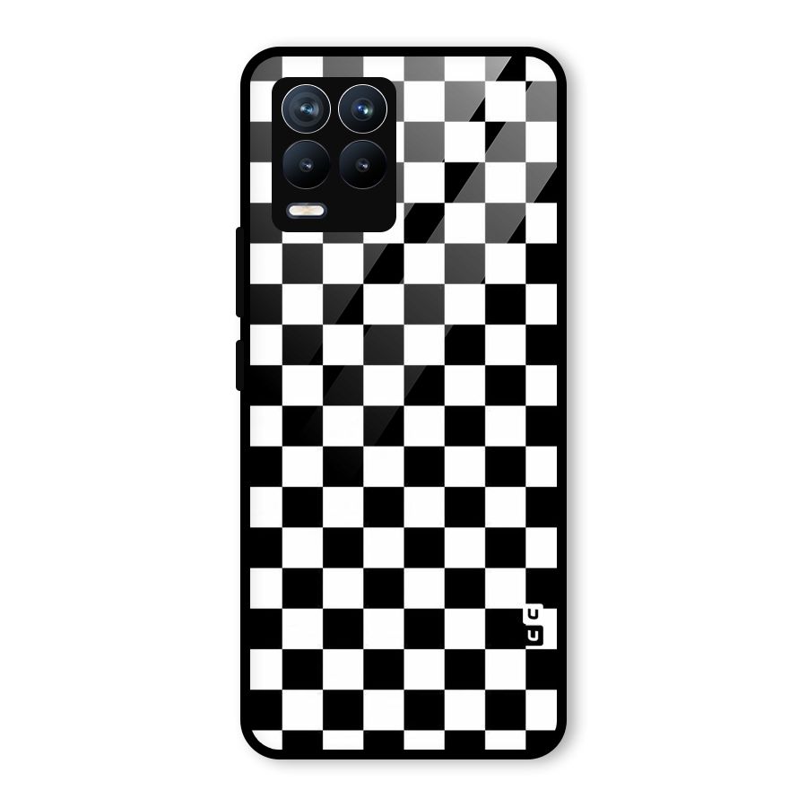 Checkerboard Glass Back Case for Realme 8 Pro