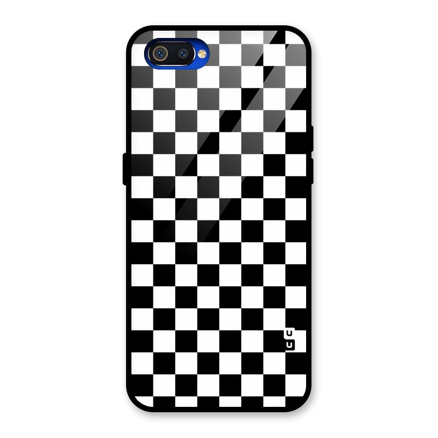 Checkerboard Glass Back Case for Realme C2
