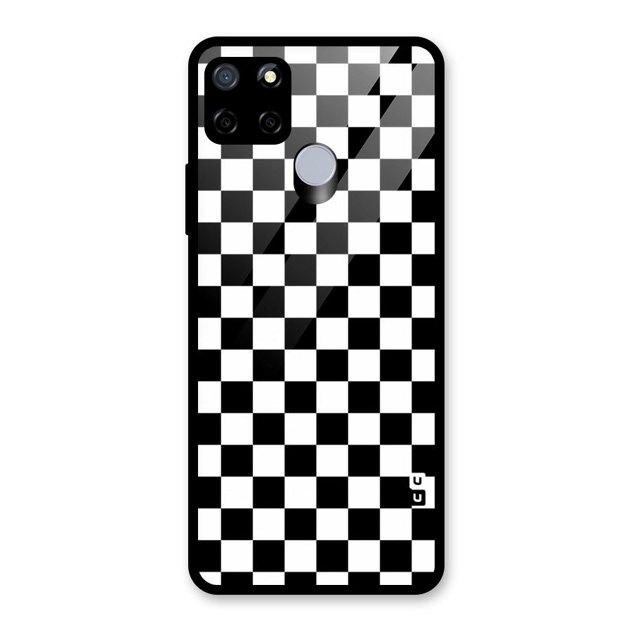 Checkerboard Glass Back Case for Realme Narzo 20