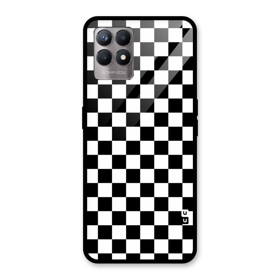 Checkerboard Glass Back Case for Realme Narzo 50