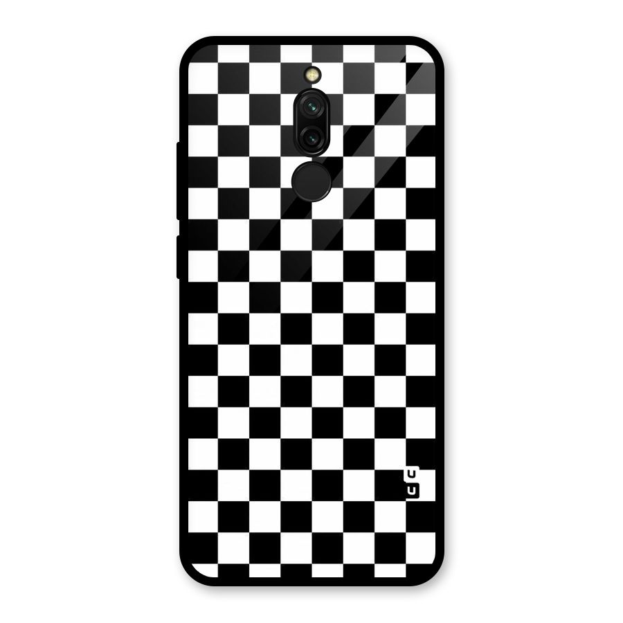 Checkerboard Glass Back Case for Redmi 8