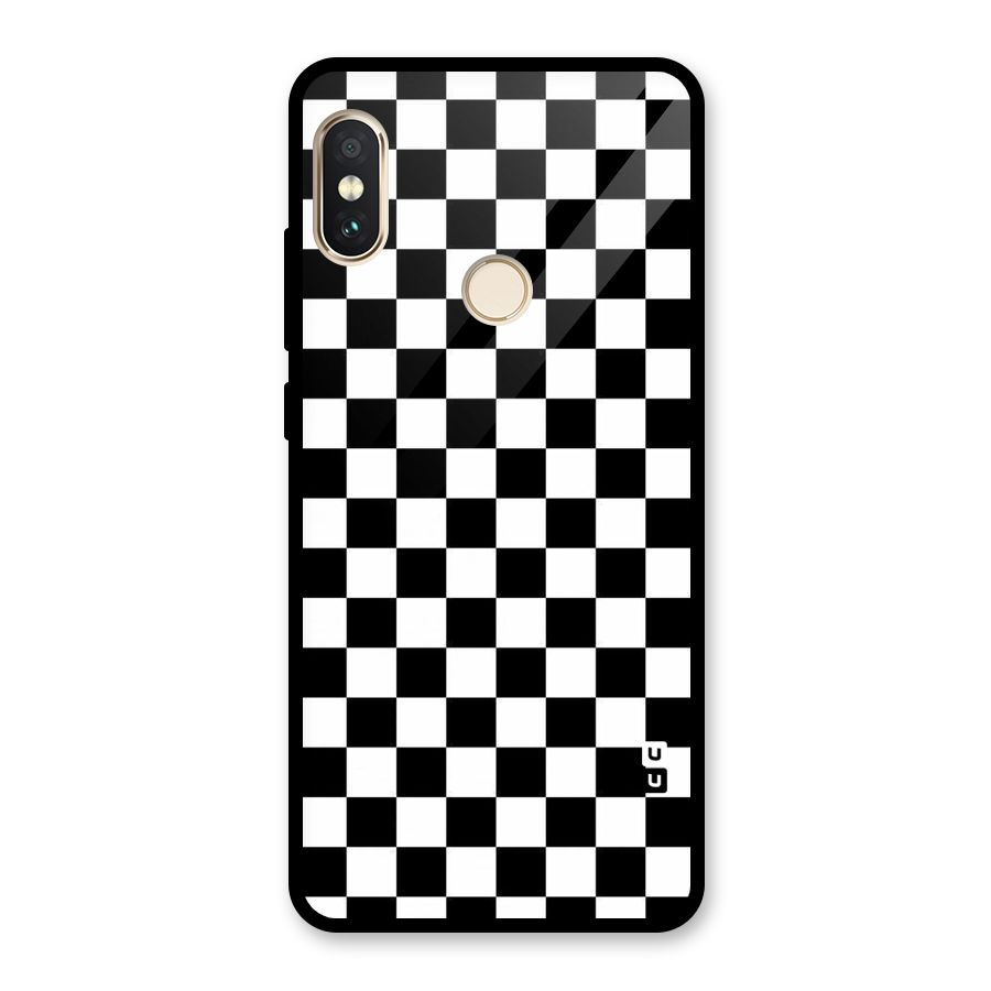 Checkerboard Glass Back Case for Redmi Note 5 Pro