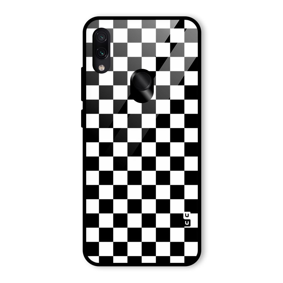 Checkerboard Glass Back Case for Redmi Note 7 Pro