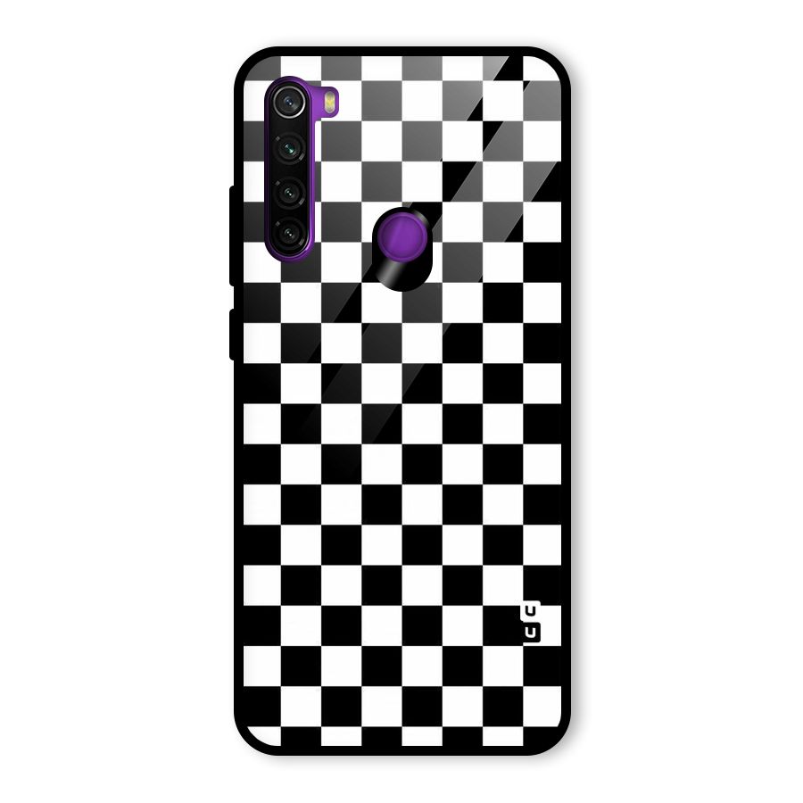 Checkerboard Glass Back Case for Redmi Note 8