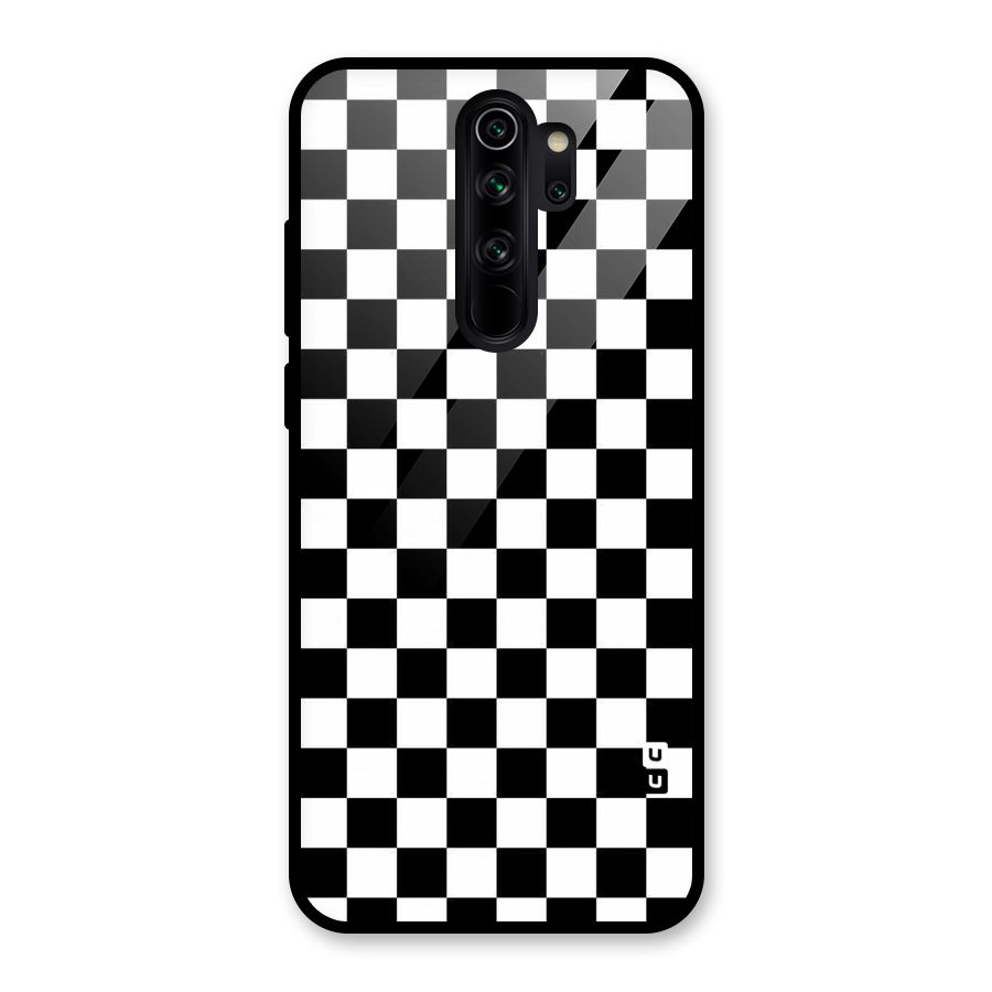 Checkerboard Glass Back Case for Redmi Note 8 Pro
