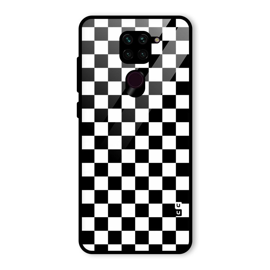 Checkerboard Glass Back Case for Redmi Note 9
