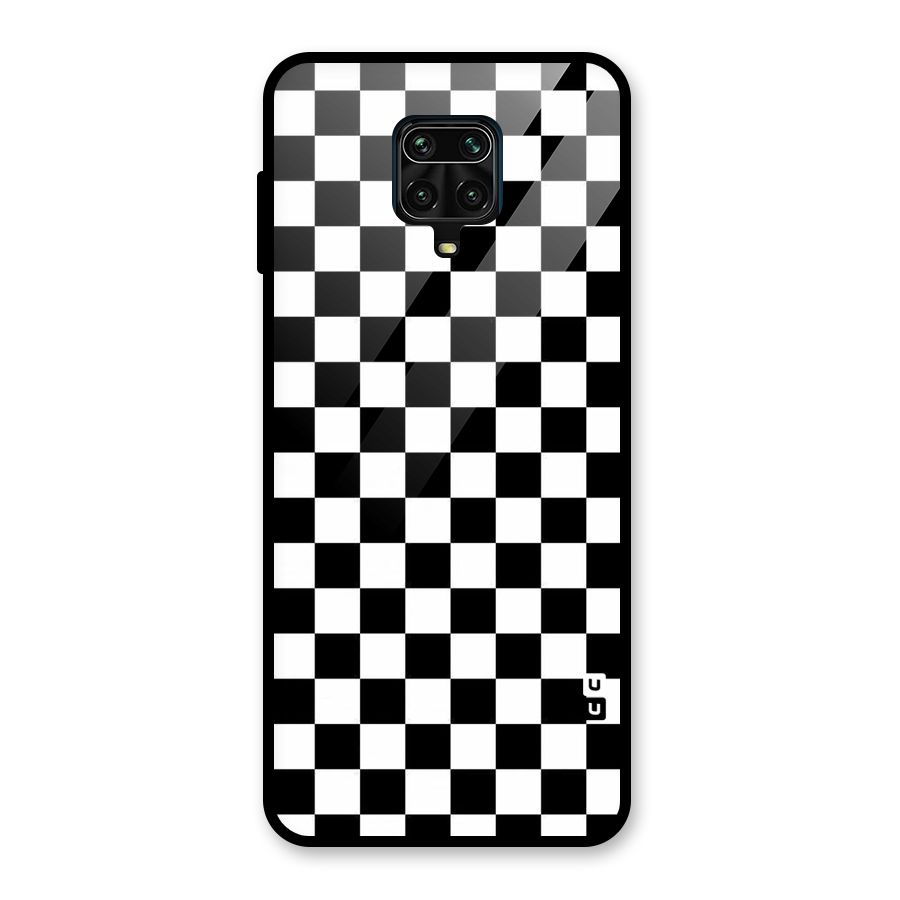 Checkerboard Glass Back Case for Redmi Note 9 Pro Max