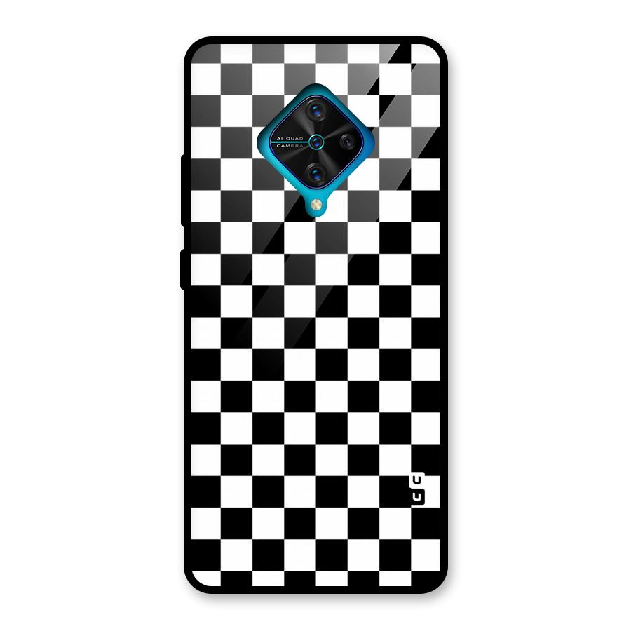 Checkerboard Glass Back Case for Vivo S1 Pro