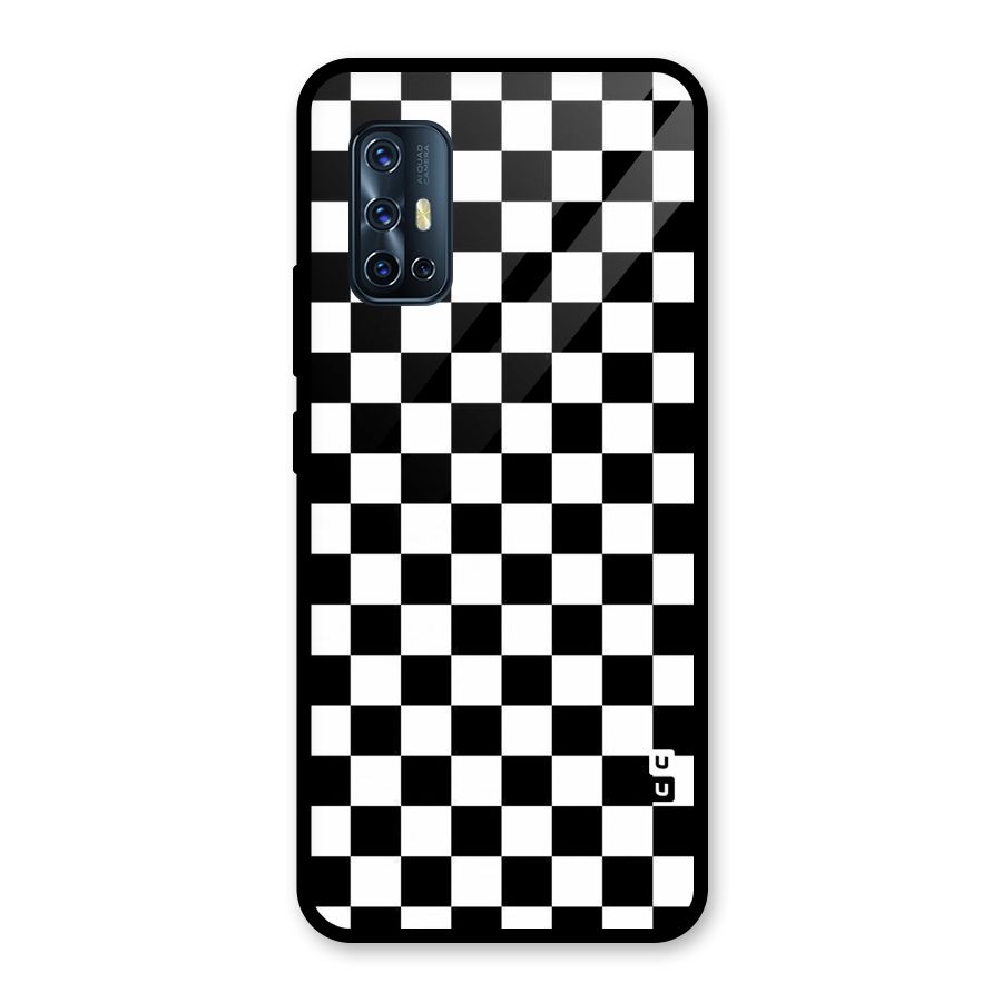 Checkerboard Glass Back Case for Vivo V17