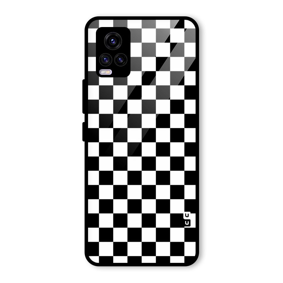 Checkerboard Glass Back Case for Vivo V20