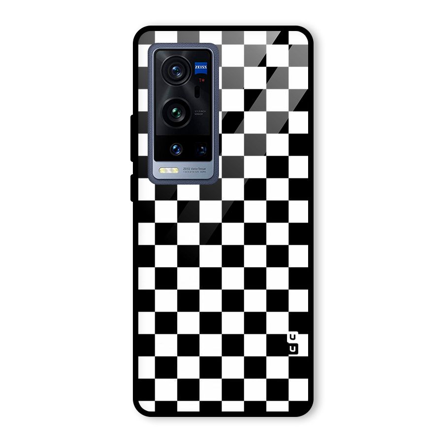 Checkerboard Glass Back Case for Vivo X60 Pro Plus