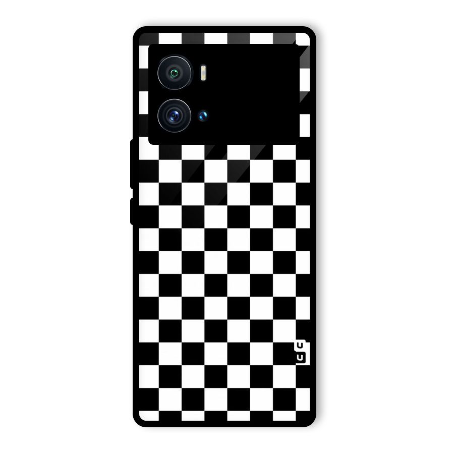Checkerboard Glass Back Case for Vivo iQOO 9 Pro