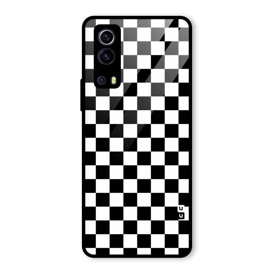 Checkerboard Glass Back Case for Vivo iQOO Z3
