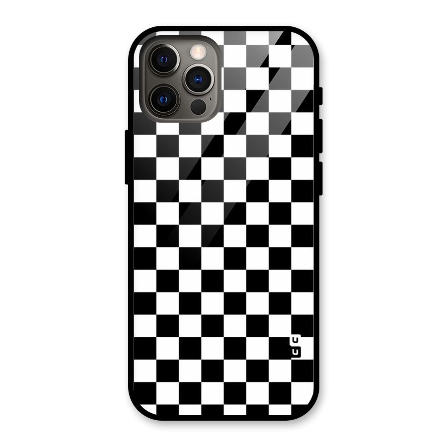 Checkerboard Glass Back Case for iPhone 12 Pro