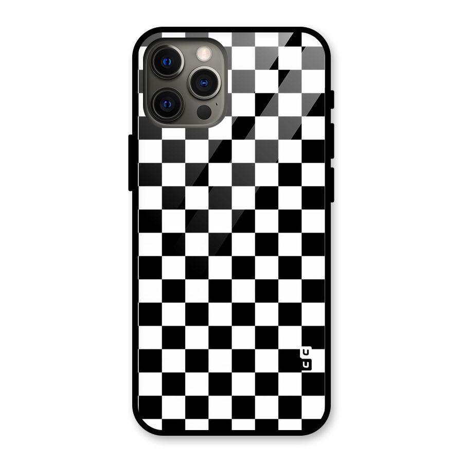 Checkerboard Glass Back Case for iPhone 12 Pro Max
