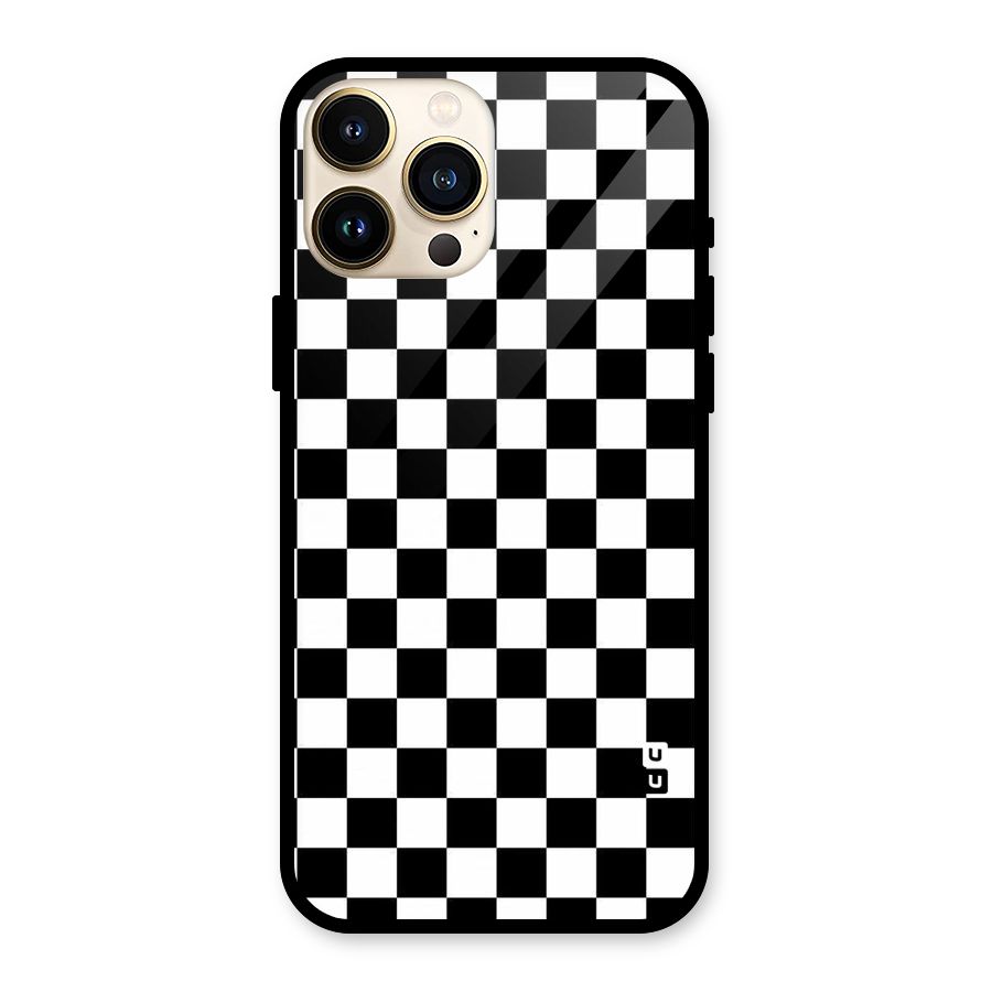 Checkerboard Glass Back Case for iPhone 13 Pro Max