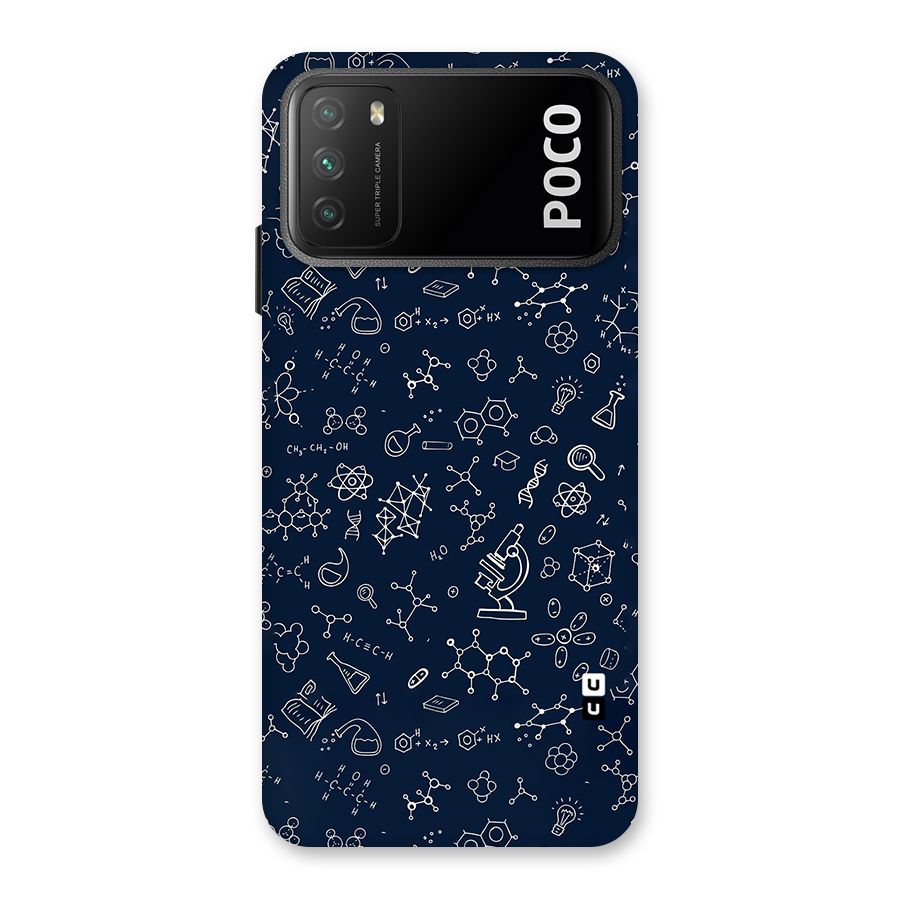 Chemistry Doodle Art Back Case for Poco M3