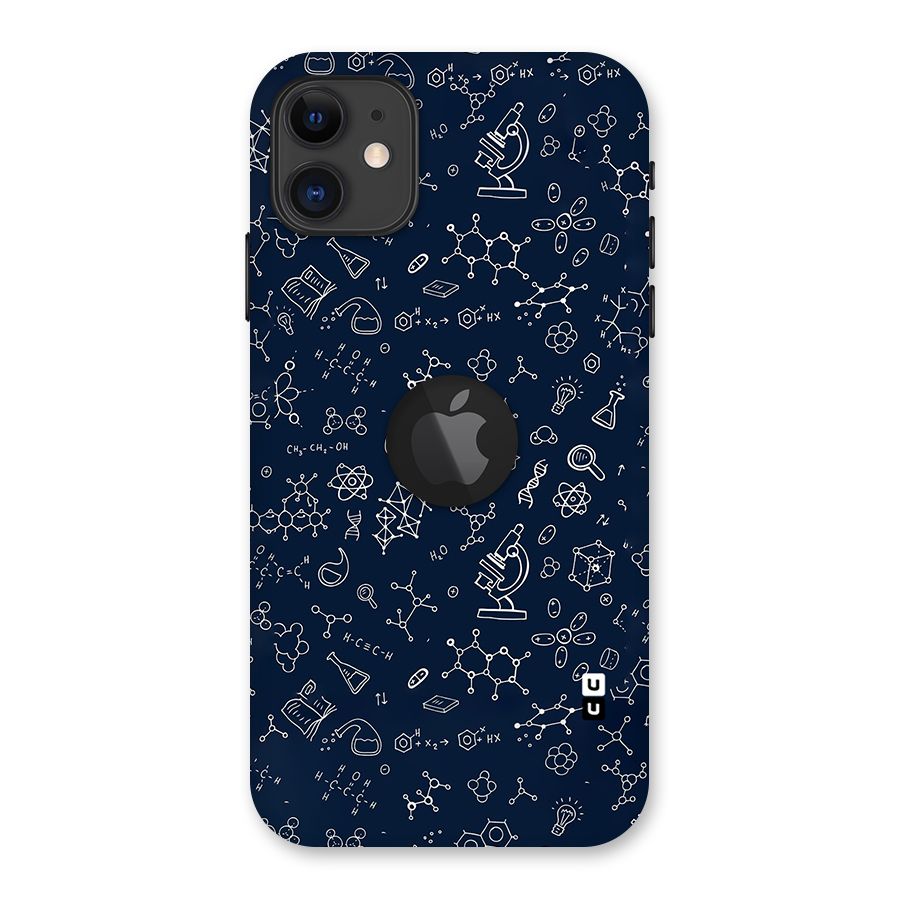 Chemistry Doodle Art Back Case for iPhone 11 Logo Cut