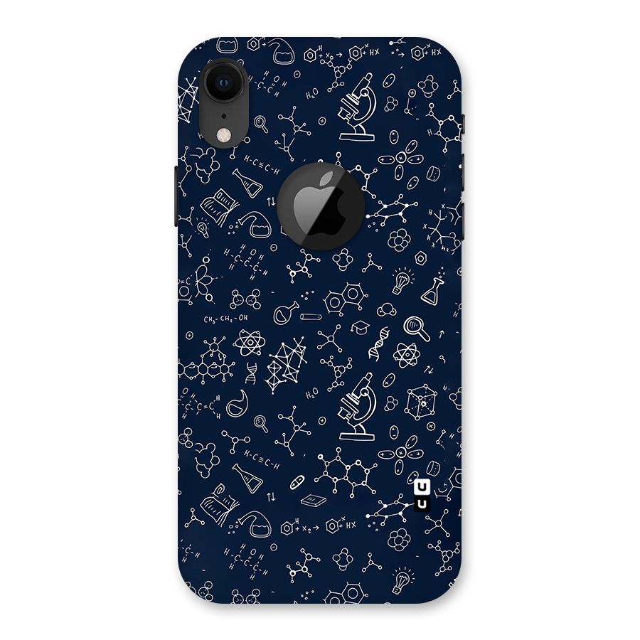Chemistry Doodle Art Back Case for iPhone XR Logo Cut