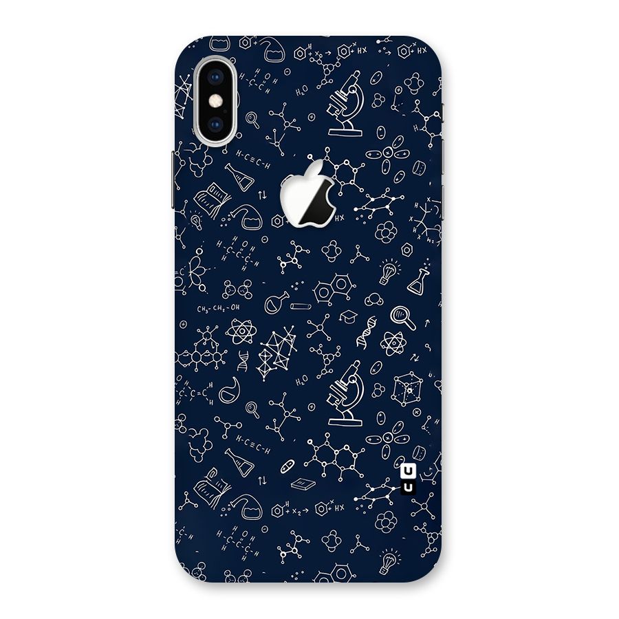 Chemistry Doodle Art Back Case for iPhone XS Max Apple Cut