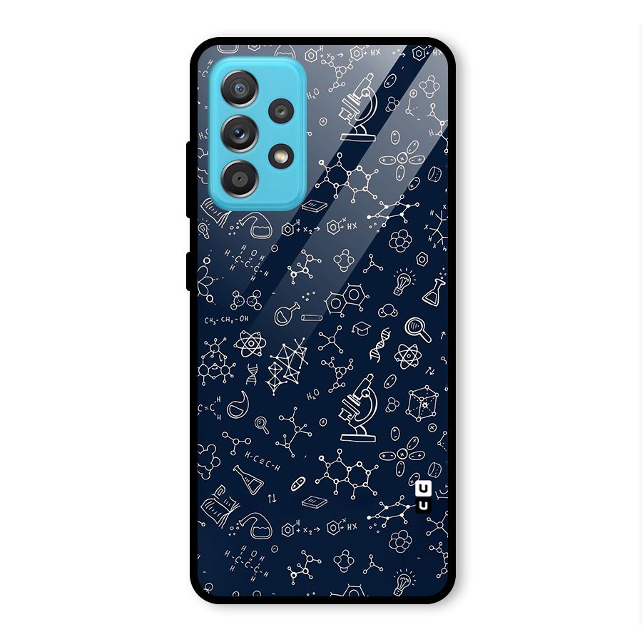 Chemistry Doodle Art Glass Back Case for Galaxy A52s 5G