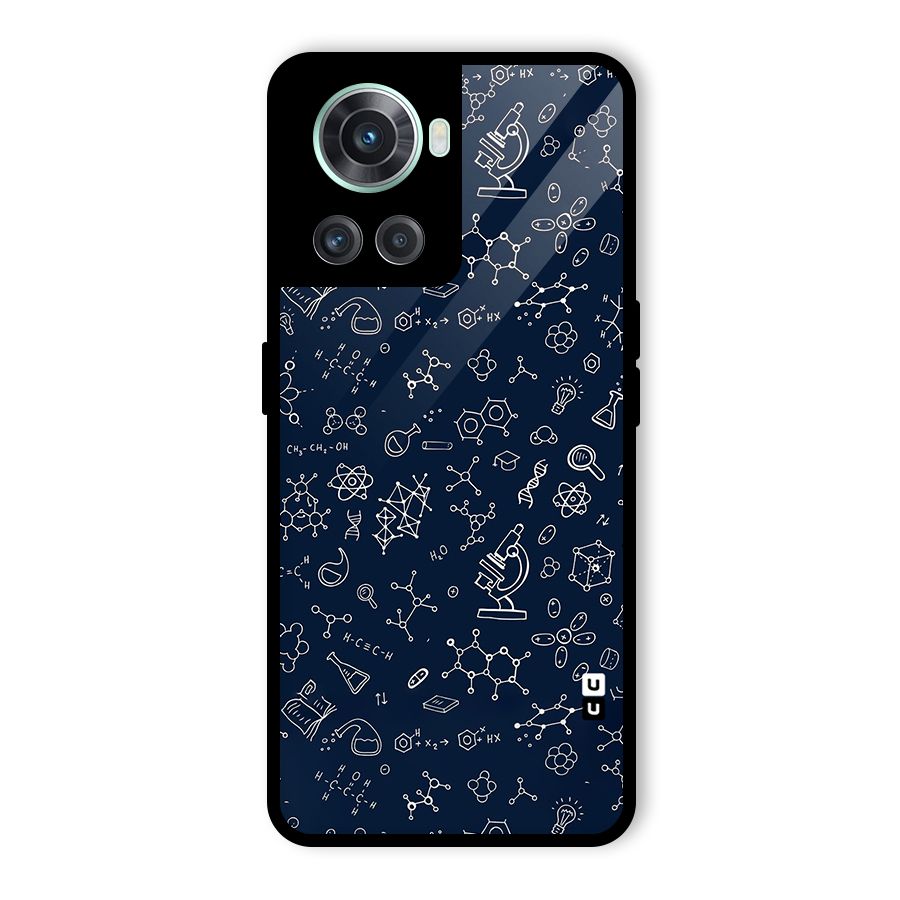Chemistry Doodle Art Glass Back Case for OnePlus 10R