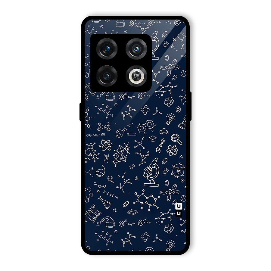 Chemistry Doodle Art Glass Back Case for OnePlus 10 Pro 5G