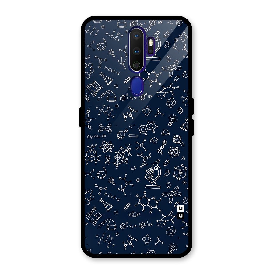 Chemistry Doodle Art Glass Back Case for Oppo A9 (2020)