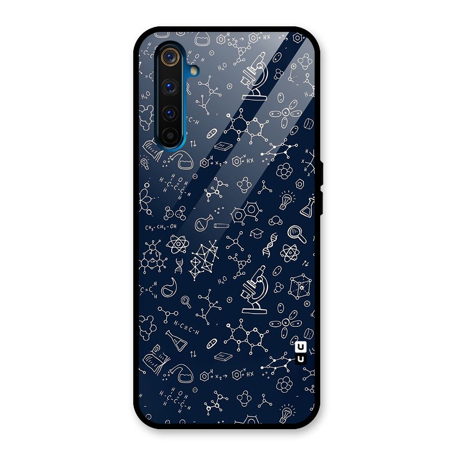 Chemistry Doodle Art Glass Back Case for Realme 6 Pro