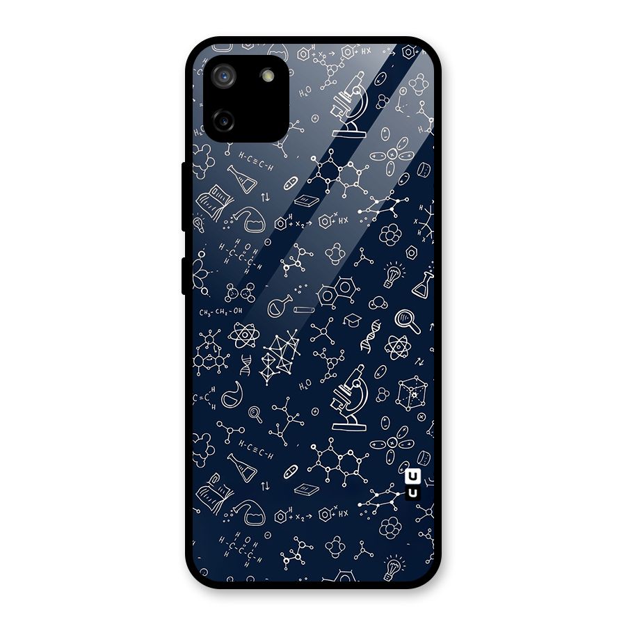 Chemistry Doodle Art Glass Back Case for Realme C11