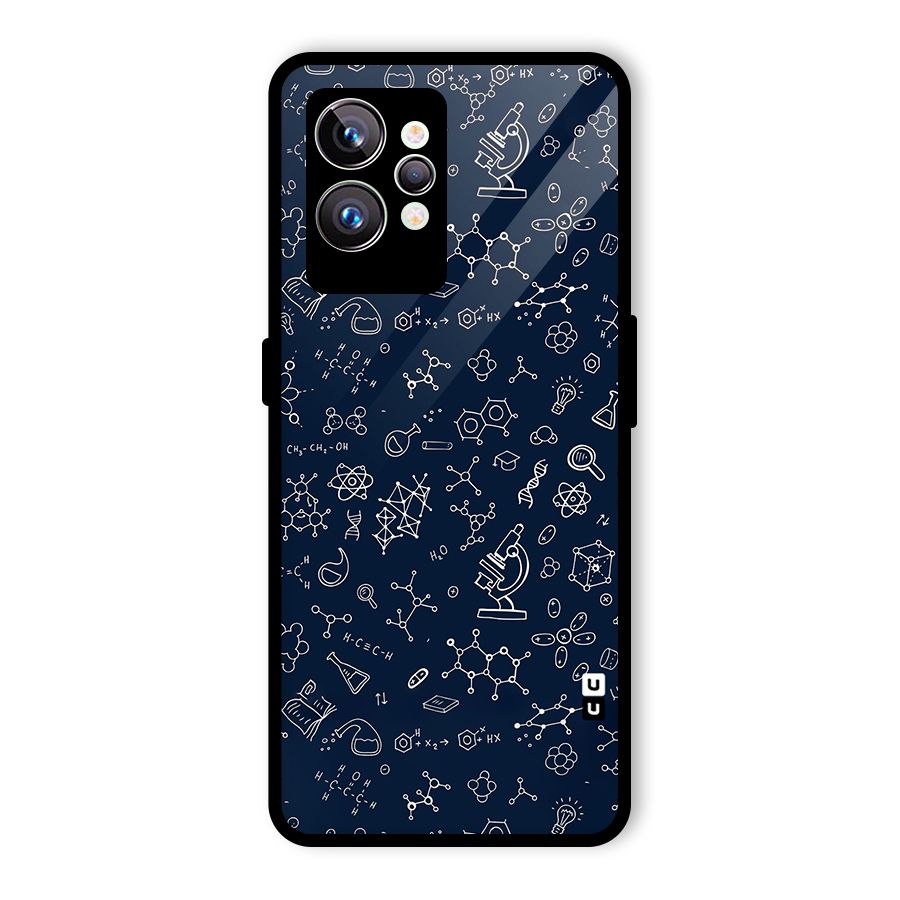Chemistry Doodle Art Glass Back Case for Realme GT2 Pro