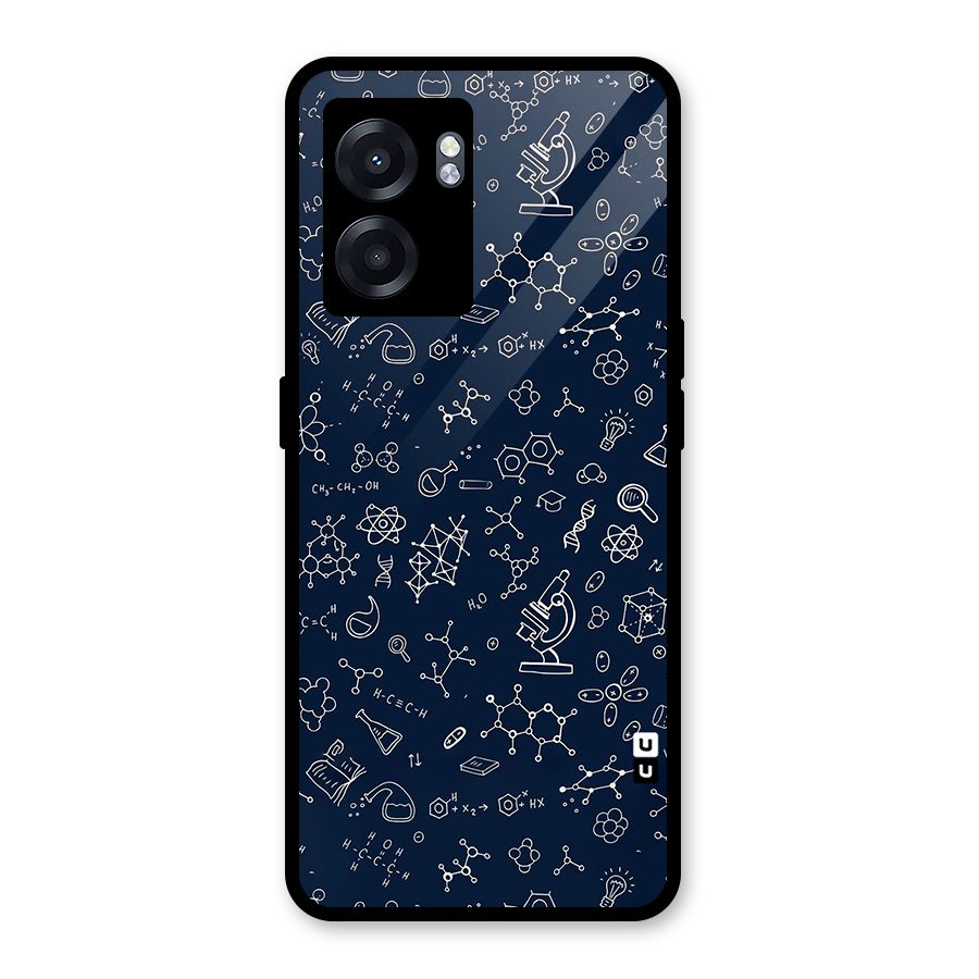 Chemistry Doodle Art Glass Back Case for Realme Narzo 50 5G