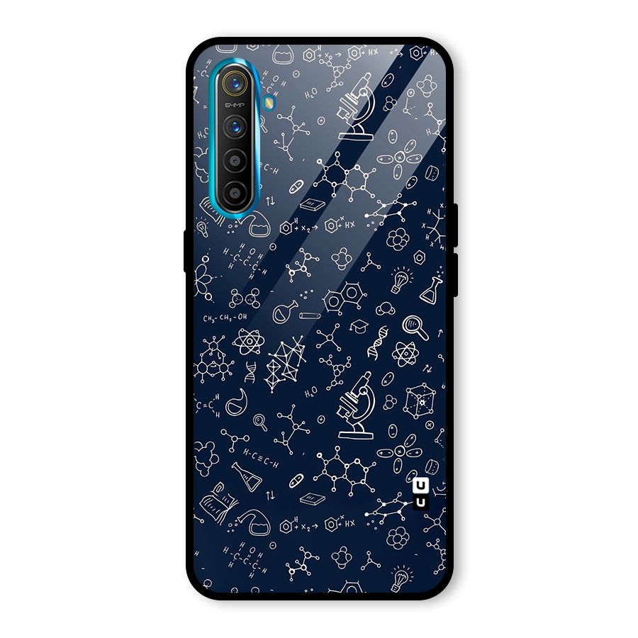 Chemistry Doodle Art Glass Back Case for Realme X2
