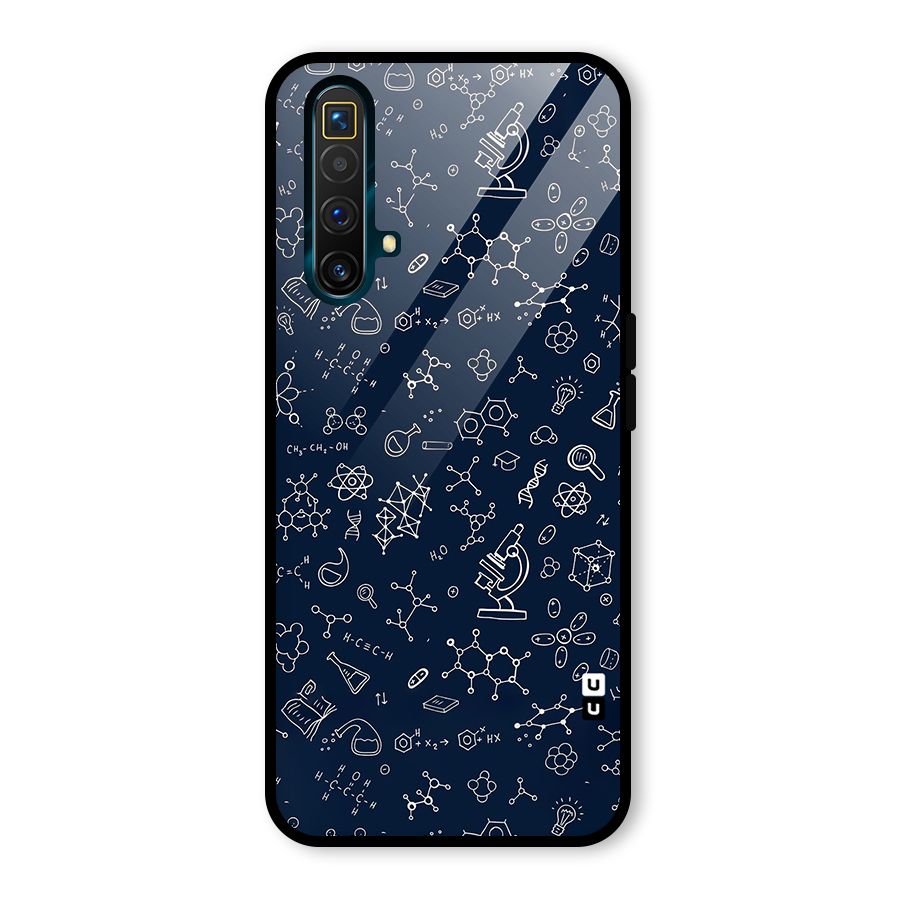 Chemistry Doodle Art Glass Back Case for Realme X3 SuperZoom