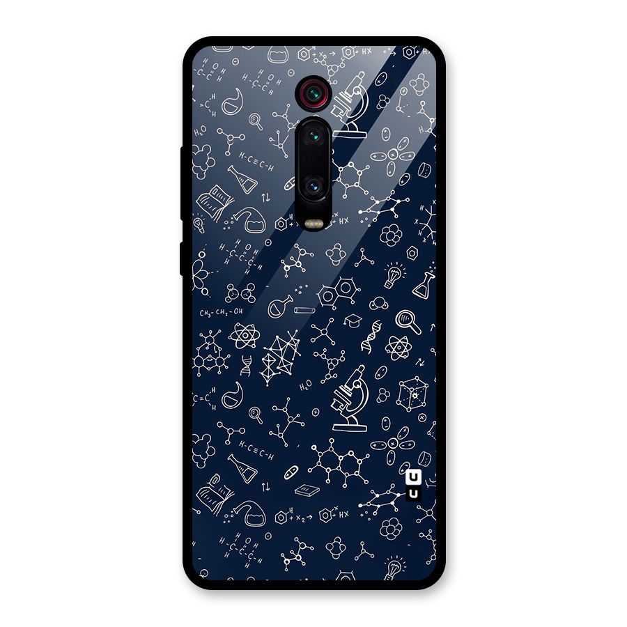 Chemistry Doodle Art Glass Back Case for Redmi K20
