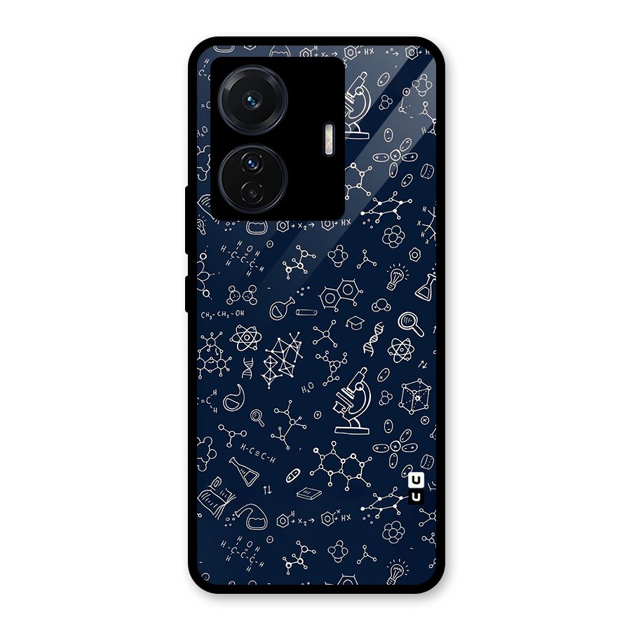 Chemistry Doodle Art Glass Back Case for Vivo T1 Pro