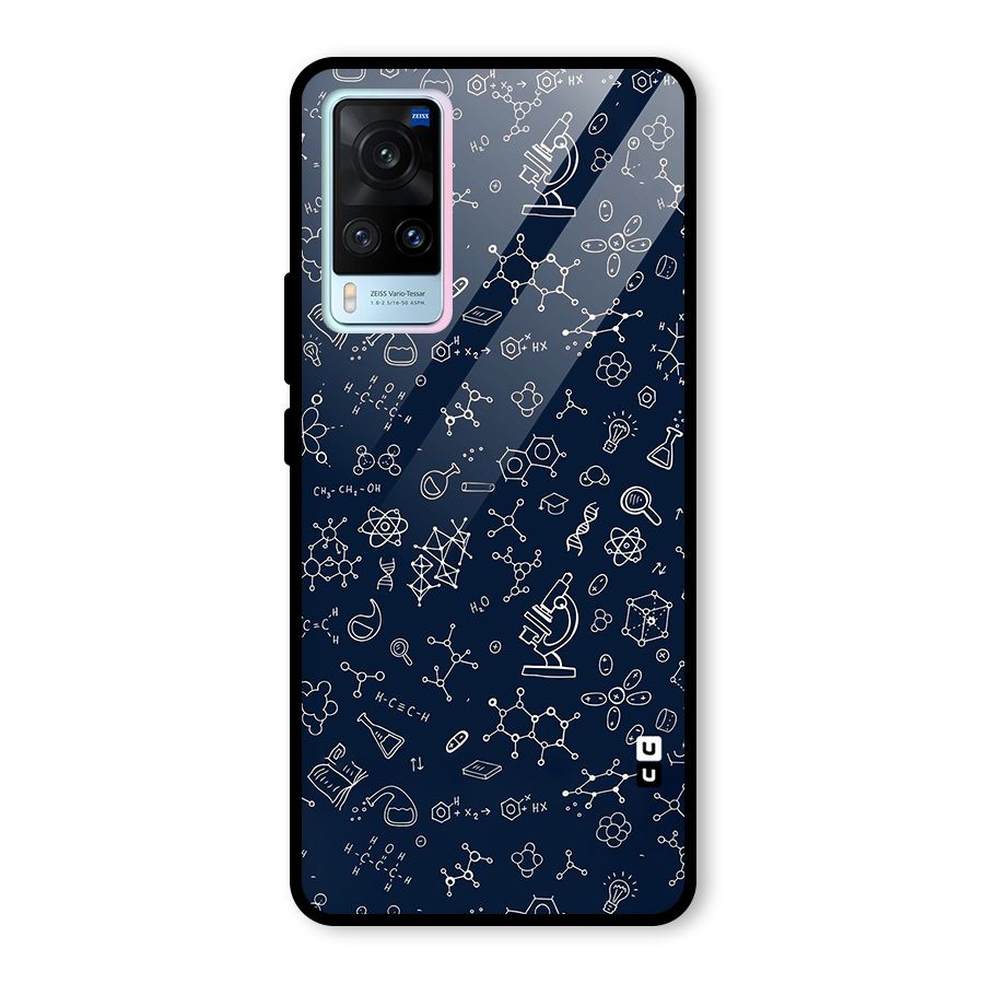 Chemistry Doodle Art Glass Back Case for Vivo X60