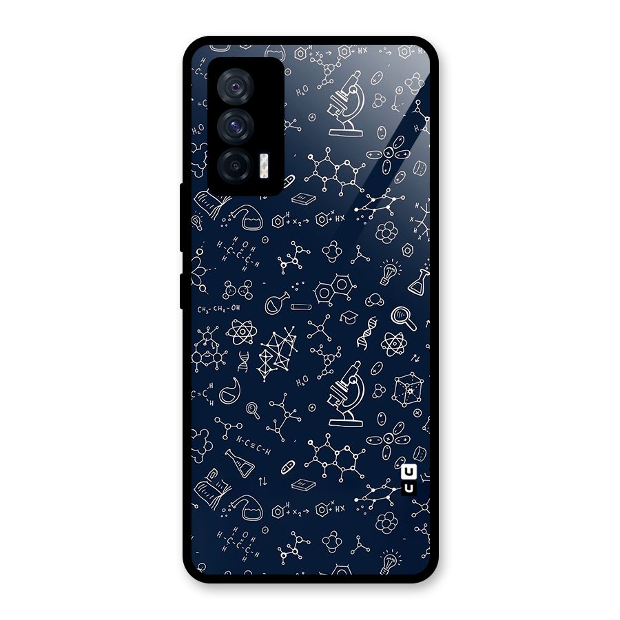 Chemistry Doodle Art Glass Back Case for Vivo iQOO 7 5G
