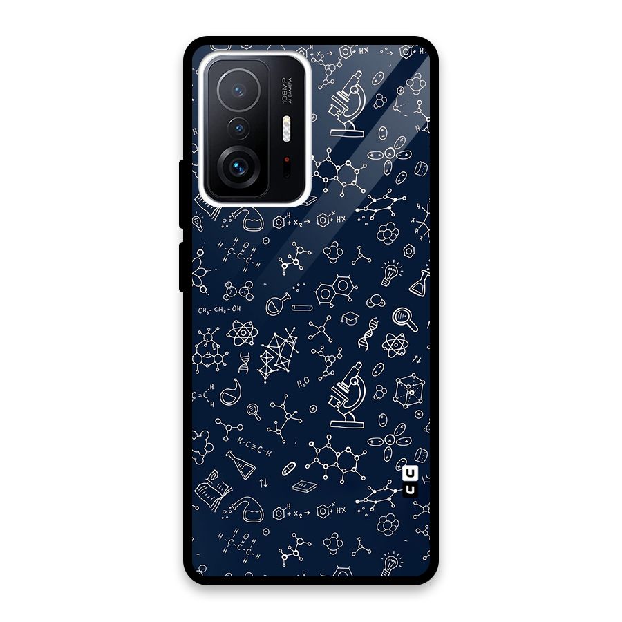 Chemistry Doodle Art Glass Back Case for Xiaomi 11T Pro