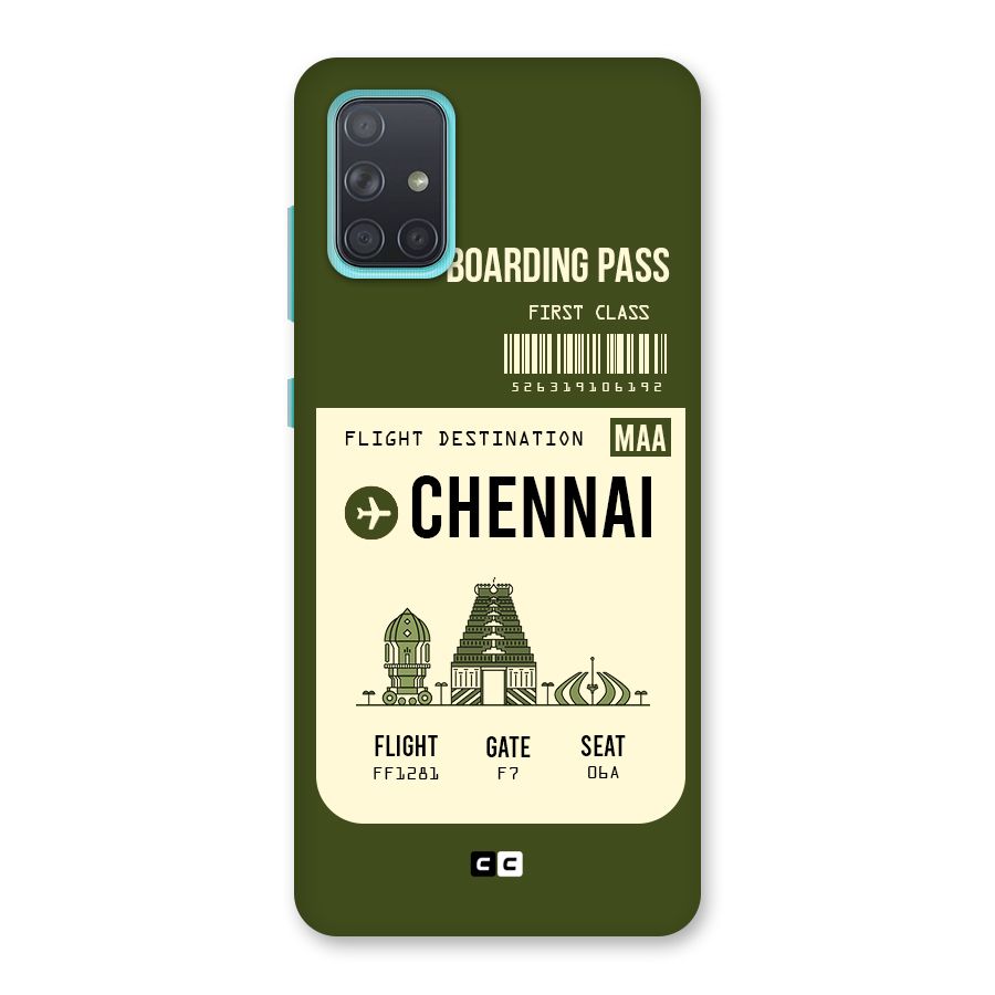 Chennai Boarding Pass Back Case for Galaxy A71