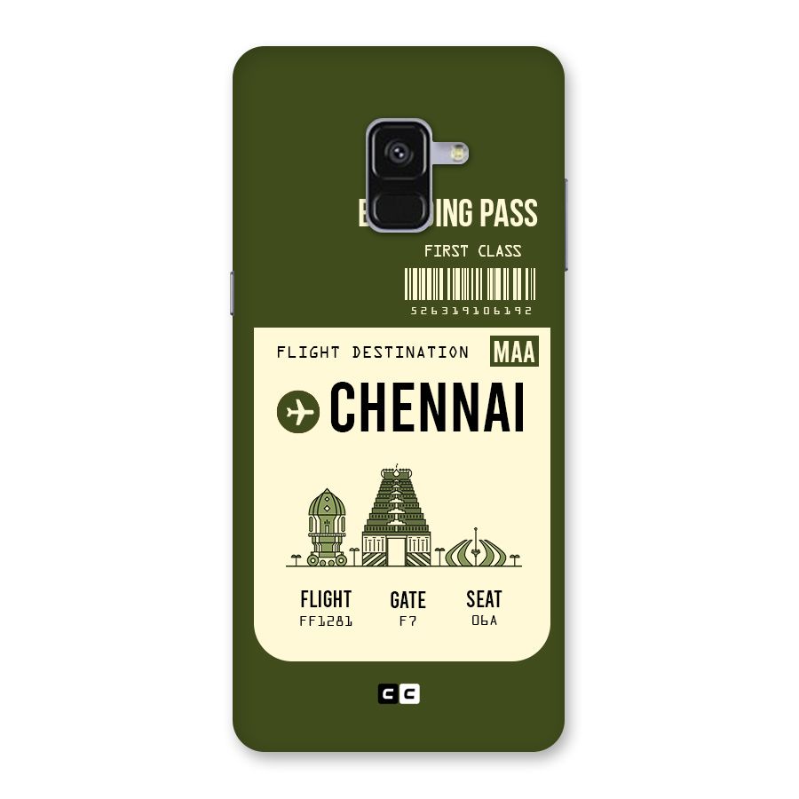 Chennai Boarding Pass Back Case for Galaxy A8 Plus