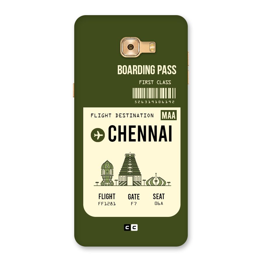 Chennai Boarding Pass Back Case for Galaxy C9 Pro
