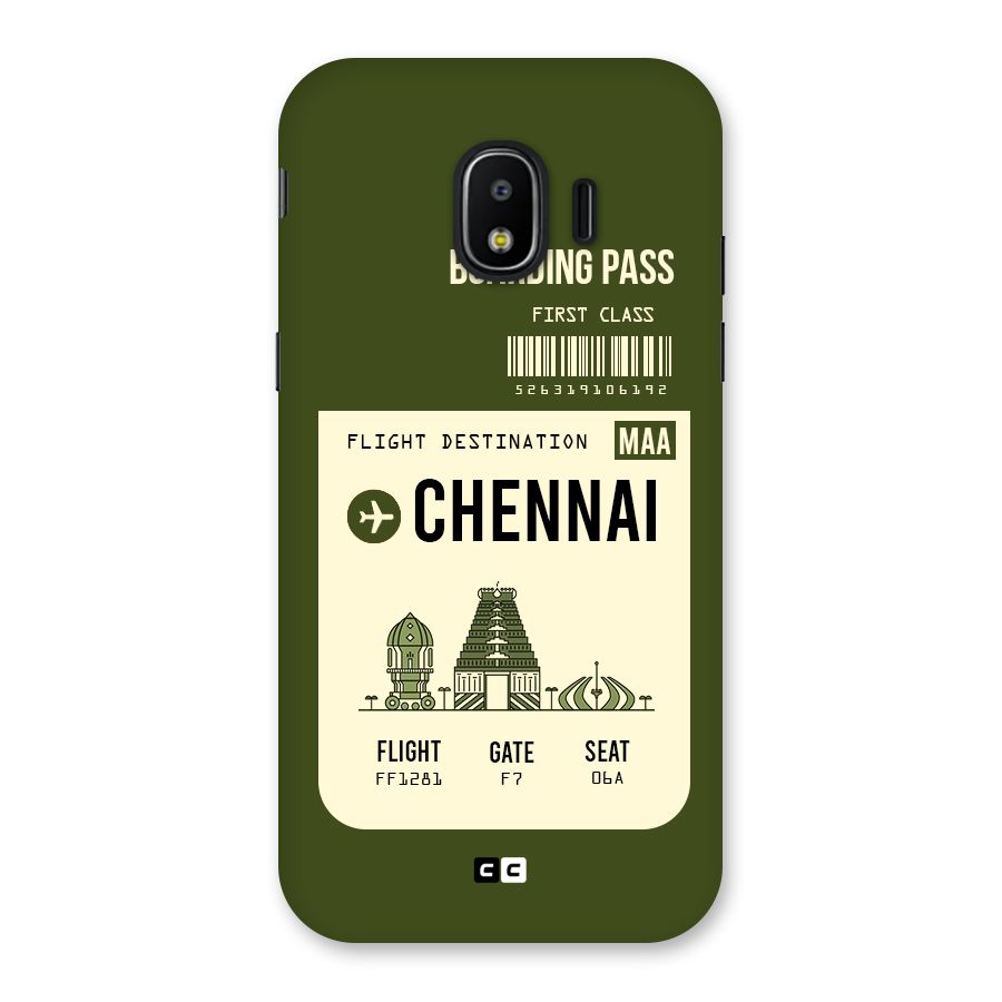 Chennai Boarding Pass Back Case for Galaxy J2 Pro 2018
