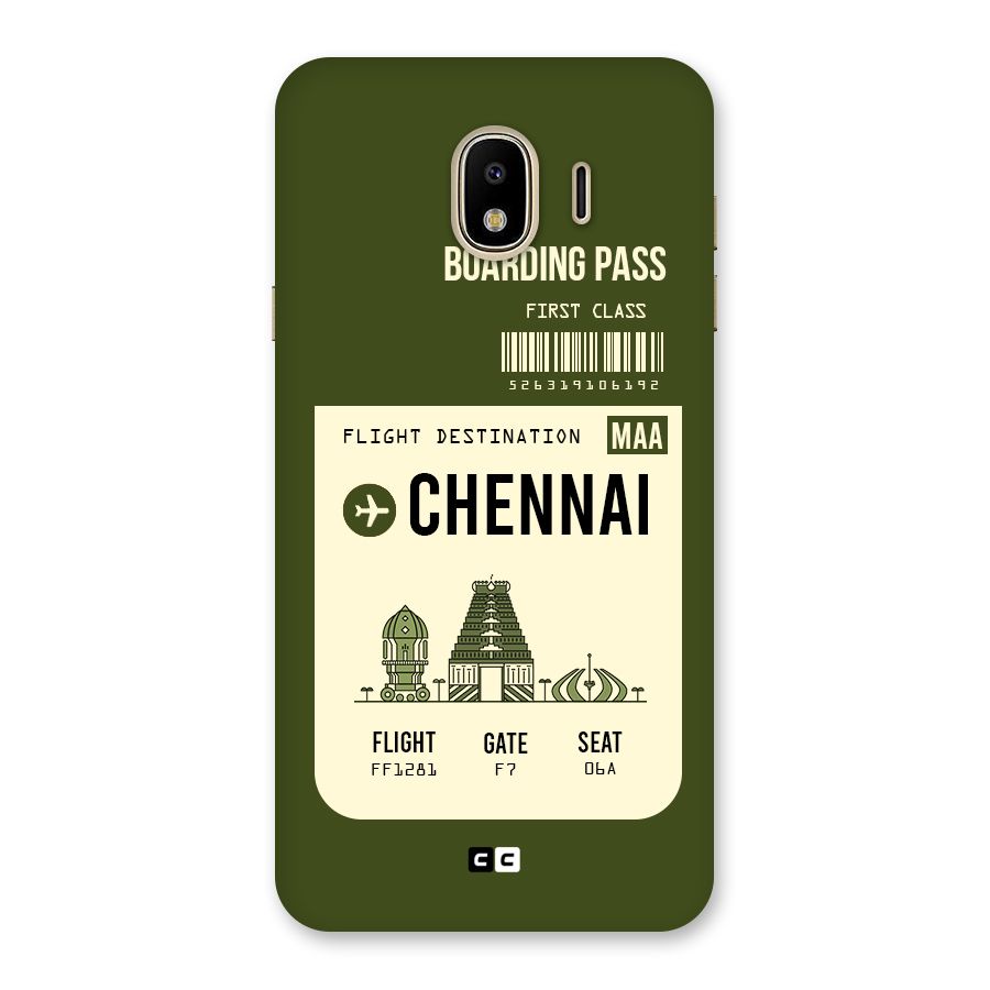 Chennai Boarding Pass Back Case for Galaxy J4