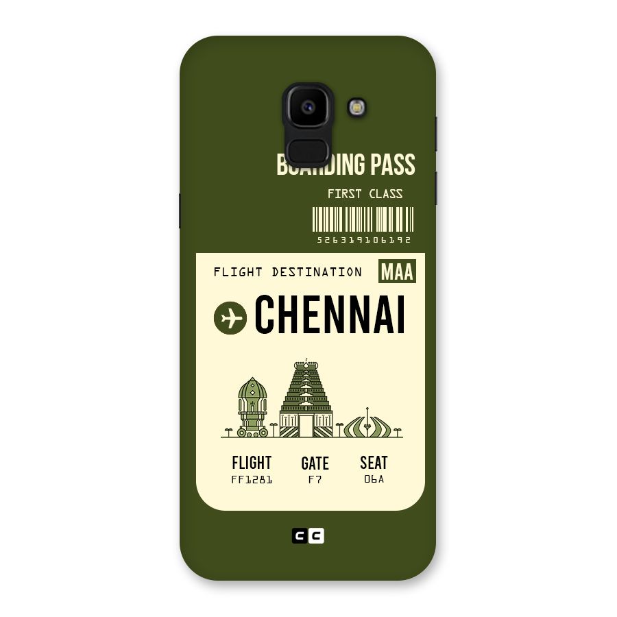 Chennai Boarding Pass Back Case for Galaxy J6
