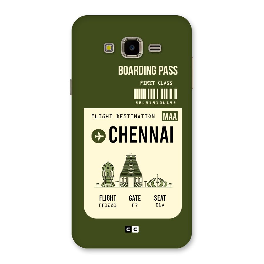 Chennai Boarding Pass Back Case for Galaxy J7 Nxt