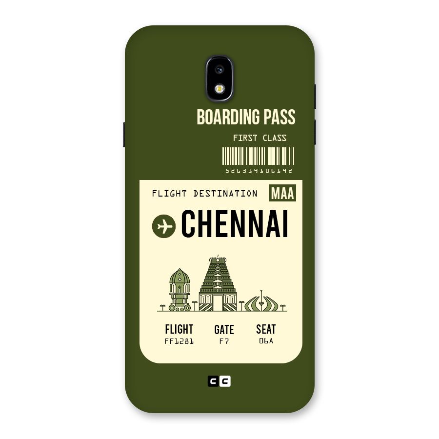 Chennai Boarding Pass Back Case for Galaxy J7 Pro